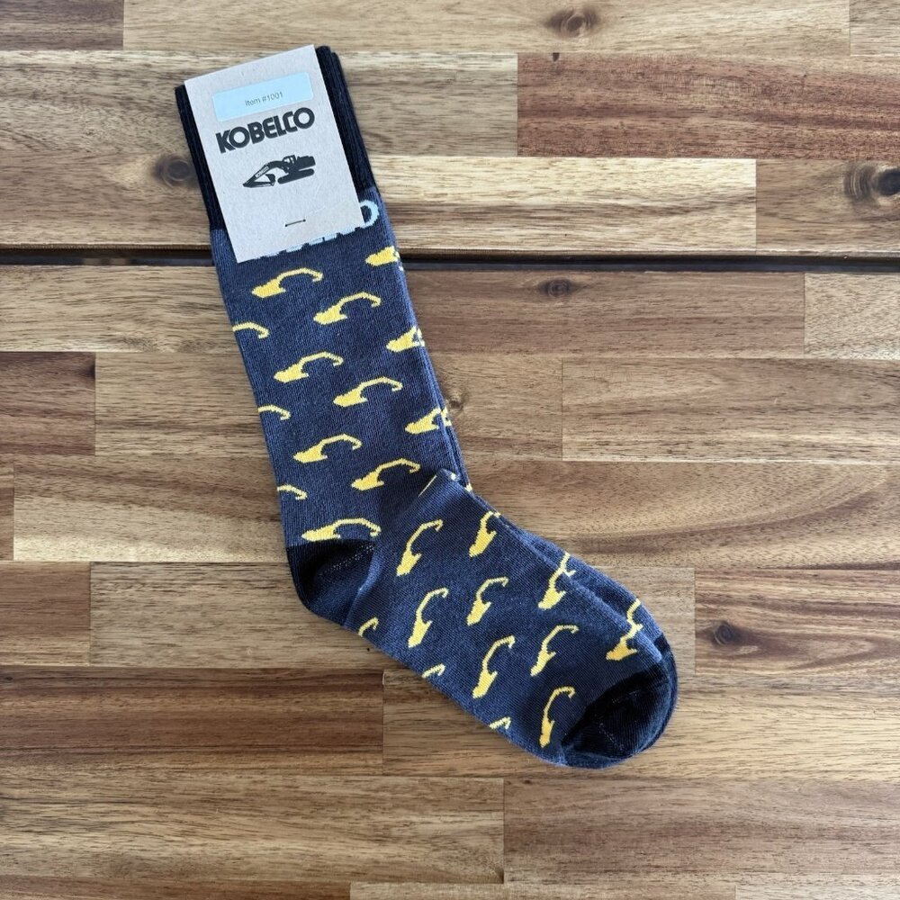 Kobelco Excavator Company Logo Pair of‎ Socks by Sock Club One Size Construction